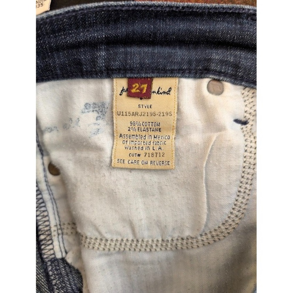 7 For All Mankind Dojo Flare Jeans Womens 27 (Fits 30x30) Low Rise Wide Leg Y2K - Picture 8 of 11